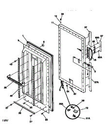 Door parts for Kenmore Freezer 253.9266412 (2539266412, 253 9266412) from AppliancePartsPros.com