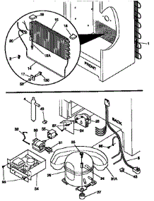 System parts for Kenmore Freezer 253.9266412 (2539266412, 253 9266412) from AppliancePartsPros.com
