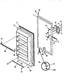 Door parts for Kenmore Freezer 253.9267110 (2539267110, 253 9267110) from AppliancePartsPros.com