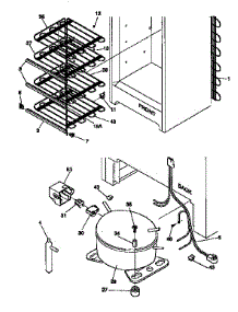 System parts for Kenmore Freezer 253.9269010 (2539269010, 253 9269010) from AppliancePartsPros.com