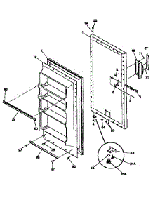 Door parts for Kenmore Freezer 253.9269010 (2539269010, 253 9269010) from AppliancePartsPros.com