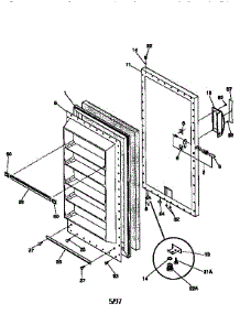 Door parts for Kenmore Freezer 253.9269011 (2539269011, 253 9269011) from AppliancePartsPros.com