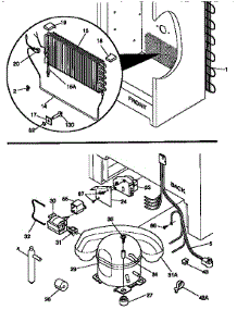 System parts for Kenmore Freezer 253.9274010 (2539274010, 253 9274010) from AppliancePartsPros.com