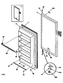 Door parts for Kenmore Freezer 253.9274010 (2539274010, 253 9274010) from AppliancePartsPros.com