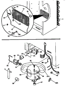 System parts for Kenmore Freezer 253.9276011 (2539276011, 253 9276011) from AppliancePartsPros.com