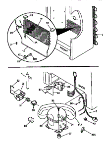 System parts for Kenmore Freezer 253.9280210 (2539280210, 253 9280210) from AppliancePartsPros.com