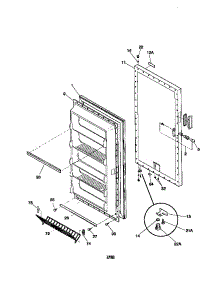 Door parts for Kenmore Freezer 253.9280212 (2539280212, 253 9280212) from AppliancePartsPros.com