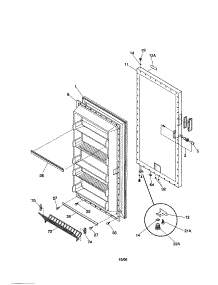 Door parts for Kenmore Freezer 253.9280214 (2539280214, 253 9280214) from AppliancePartsPros.com