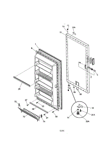 Door parts for Kenmore Freezer 253.9280215 (2539280215, 253 9280215) from AppliancePartsPros.com