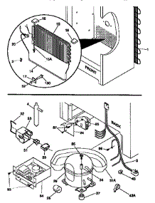 System parts for Kenmore Freezer 253.9280410 (2539280410, 253 9280410) from AppliancePartsPros.com