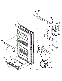 Door parts for Kenmore Freezer 253.9280410 (2539280410, 253 9280410) from AppliancePartsPros.com