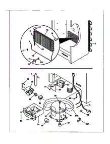 System parts for Kenmore Freezer 253.9280411 (2539280411, 253 9280411) from AppliancePartsPros.com