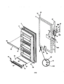 Door parts for Kenmore Freezer 253.9280411 (2539280411, 253 9280411) from AppliancePartsPros.com