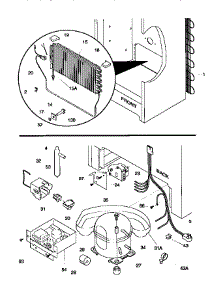 System parts for Kenmore Freezer 253.9280412 (2539280412, 253 9280412) from AppliancePartsPros.com