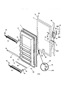 Door parts for Kenmore Freezer 253.9280412 (2539280412, 253 9280412) from AppliancePartsPros.com