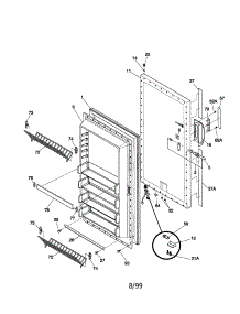 Door parts for Kenmore Freezer 253.9280413 (2539280413, 253 9280413) from AppliancePartsPros.com
