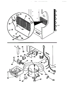 System parts for Kenmore Freezer 253.9280811 (2539280811, 253 9280811) from AppliancePartsPros.com