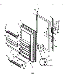 Door parts for Kenmore Freezer 253.9280811 (2539280811, 253 9280811) from AppliancePartsPros.com