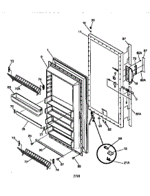 Door parts for Kenmore Freezer 253.9280850 (2539280850, 253 9280850) from AppliancePartsPros.com