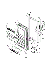 Door parts for Kenmore Freezer 253.9280852 (2539280852, 253 9280852) from AppliancePartsPros.com