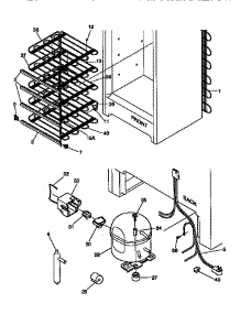 System parts for Kenmore Freezer 253.9281110 (2539281110, 253 9281110) from AppliancePartsPros.com