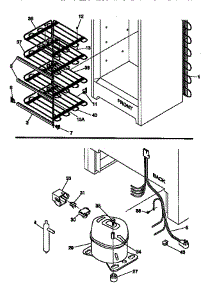 System parts for Kenmore Freezer 253.9282010 (2539282010, 253 9282010) from AppliancePartsPros.com