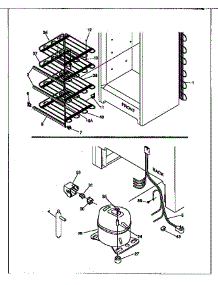 System parts for Kenmore Freezer 253.9282110 (2539282110, 253 9282110) from AppliancePartsPros.com