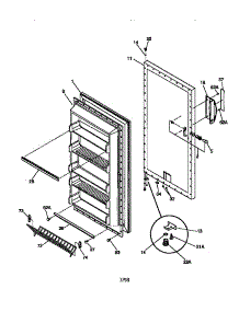 Door parts for Kenmore Freezer 253.9282110 (2539282110, 253 9282110) from AppliancePartsPros.com