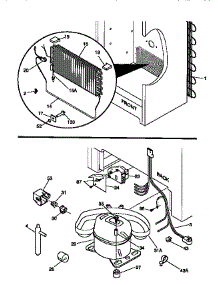 System parts for Kenmore Freezer 253.9284010 (2539284010, 253 9284010) from AppliancePartsPros.com