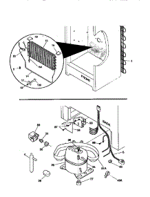 System parts for Kenmore Freezer 253.9284011 (2539284011, 253 9284011) from AppliancePartsPros.com
