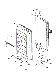 Door parts for Kenmore Freezer 253.9284011 (2539284011, 253 9284011) from AppliancePartsPros.com