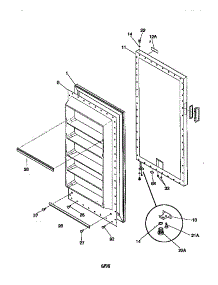 Door parts for Kenmore Freezer 253.9284012 (2539284012, 253 9284012) from AppliancePartsPros.com
