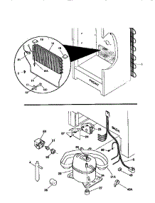 System parts for Kenmore Freezer 253.9284012 (2539284012, 253 9284012) from AppliancePartsPros.com