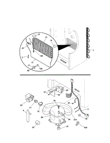 System parts for Kenmore Freezer 253.9284014 (2539284014, 253 9284014) from AppliancePartsPros.com