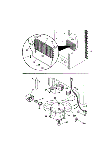System parts for Kenmore Freezer 253.9284015 (2539284015, 253 9284015) from AppliancePartsPros.com