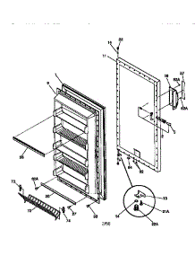 Door parts for Kenmore Freezer 253.9284110 (2539284110, 253 9284110) from AppliancePartsPros.com