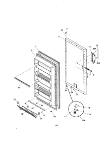 Door parts for Kenmore Freezer 253.9284113 (2539284113, 253 9284113) from AppliancePartsPros.com