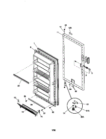 Door parts for Kenmore Freezer 253.9284212 (2539284212, 253 9284212) from AppliancePartsPros.com