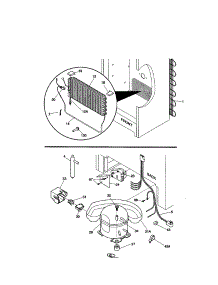 System parts for Kenmore Freezer 253.9284214 (2539284214, 253 9284214) from AppliancePartsPros.com