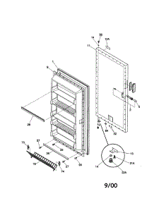 Door parts for Kenmore Freezer 253.9284214 (2539284214, 253 9284214) from AppliancePartsPros.com