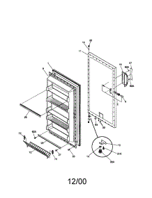 Door parts for Kenmore Freezer 253.9287110 (2539287110, 253 9287110) from AppliancePartsPros.com