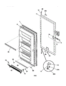 Door parts for Kenmore Freezer 253.9287212 (2539287212, 253 9287212) from AppliancePartsPros.com