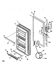 Door parts for Kenmore Freezer 253.9287410 (2539287410, 253 9287410) from AppliancePartsPros.com