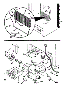 System parts for Kenmore Freezer 253.9287410 (2539287410, 253 9287410) from AppliancePartsPros.com