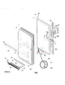 Door parts for Kenmore Freezer 253.9287412 (2539287412, 253 9287412) from AppliancePartsPros.com