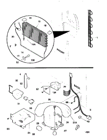 System parts for Kenmore Freezer 253.9287412 (2539287412, 253 9287412) from AppliancePartsPros.com