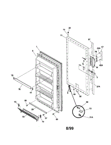 Door parts for Kenmore Freezer 253.9287413 (2539287413, 253 9287413) from AppliancePartsPros.com