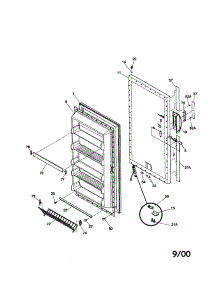 Door parts for Kenmore Freezer 253.9287414 (2539287414, 253 9287414) from AppliancePartsPros.com