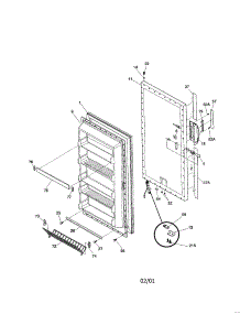 Door parts for Kenmore Freezer 253.9287415 (2539287415, 253 9287415) from AppliancePartsPros.com