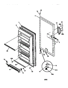 Door parts for Kenmore Freezer 253.9289110 (2539289110, 253 9289110) from AppliancePartsPros.com